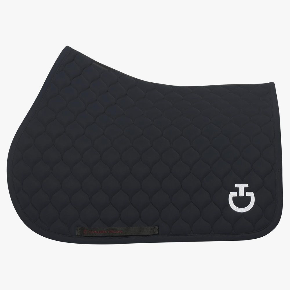 Cavalleria Toscana Circular Quilted Jersey Saddle Pad Dark Blue