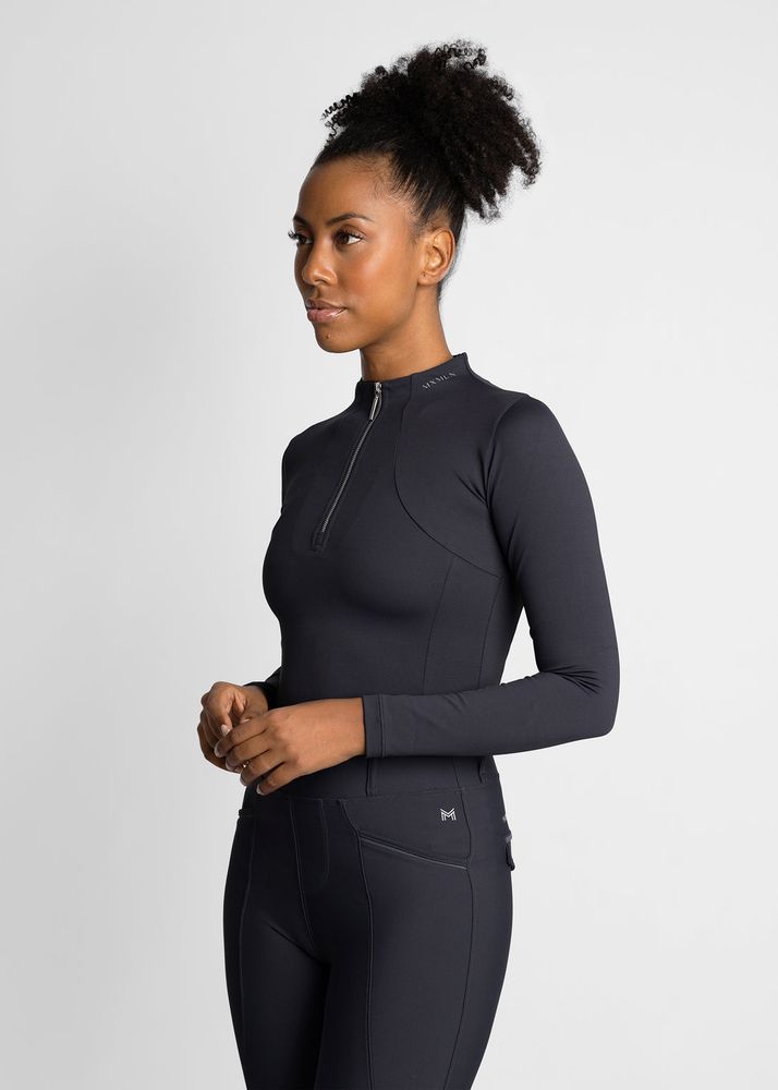 Maximilian Long Sleeve Base Layer Charcoal Grey