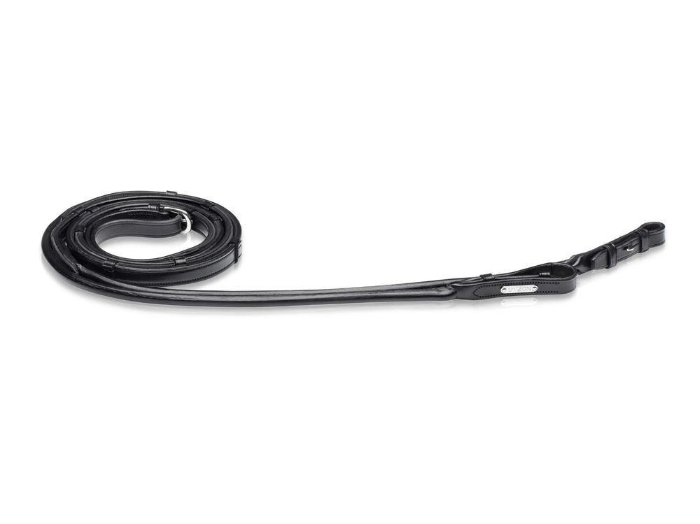 Utzon Rolled Reins w/Stoppers Leather/Rubber Black