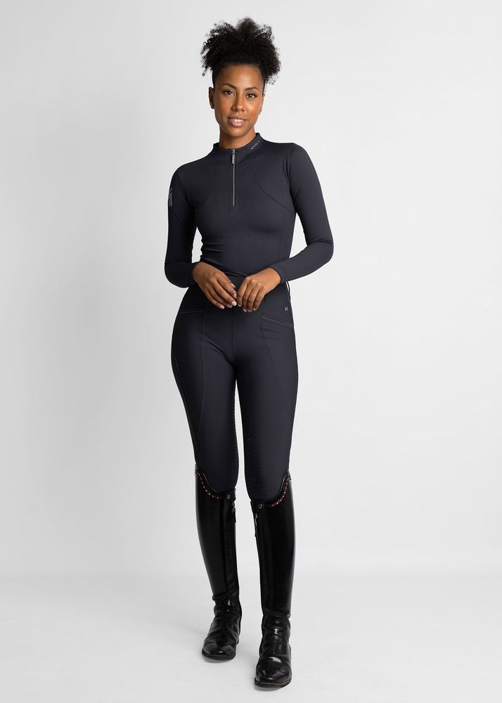 Maximilian Long Sleeve Base Layer Charcoal Grey
